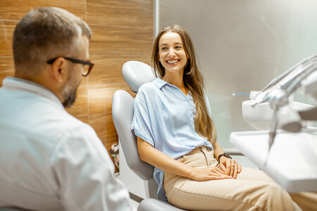 woman in dental chair