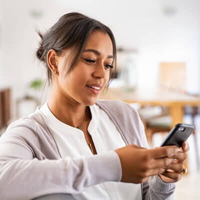 Woman looking at phone