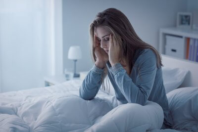 woman with insomia