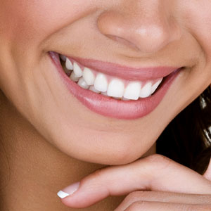 Closeup of woman smiling