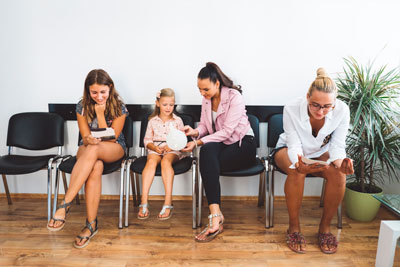 Ladies in waiting room