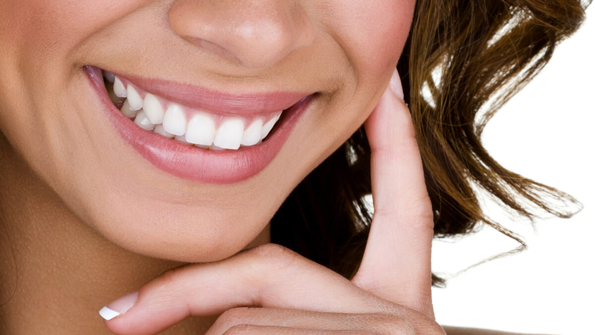 Close up of a woman's perfect smile