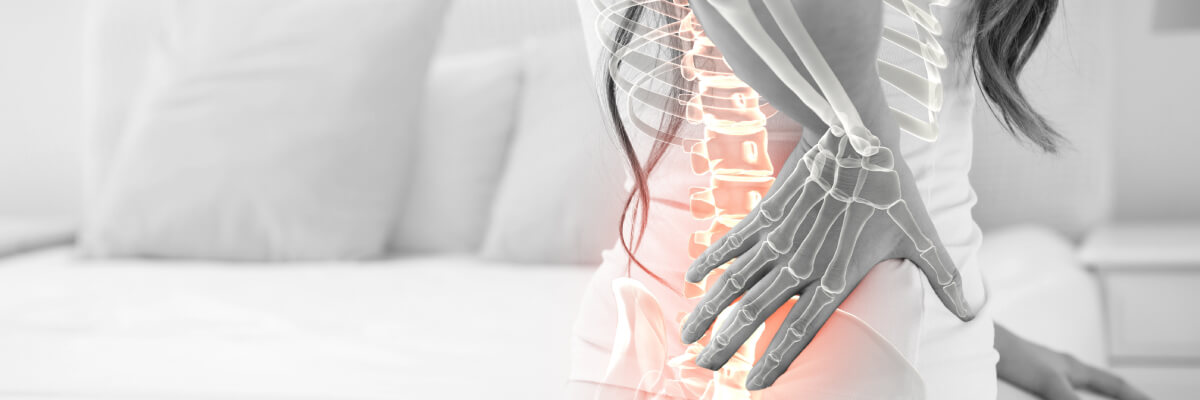 Woman with back pain