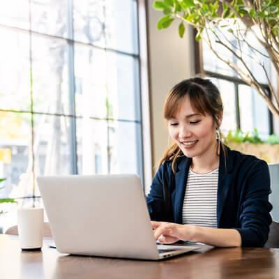 Woman at laptop