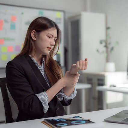Woman with wrist pain