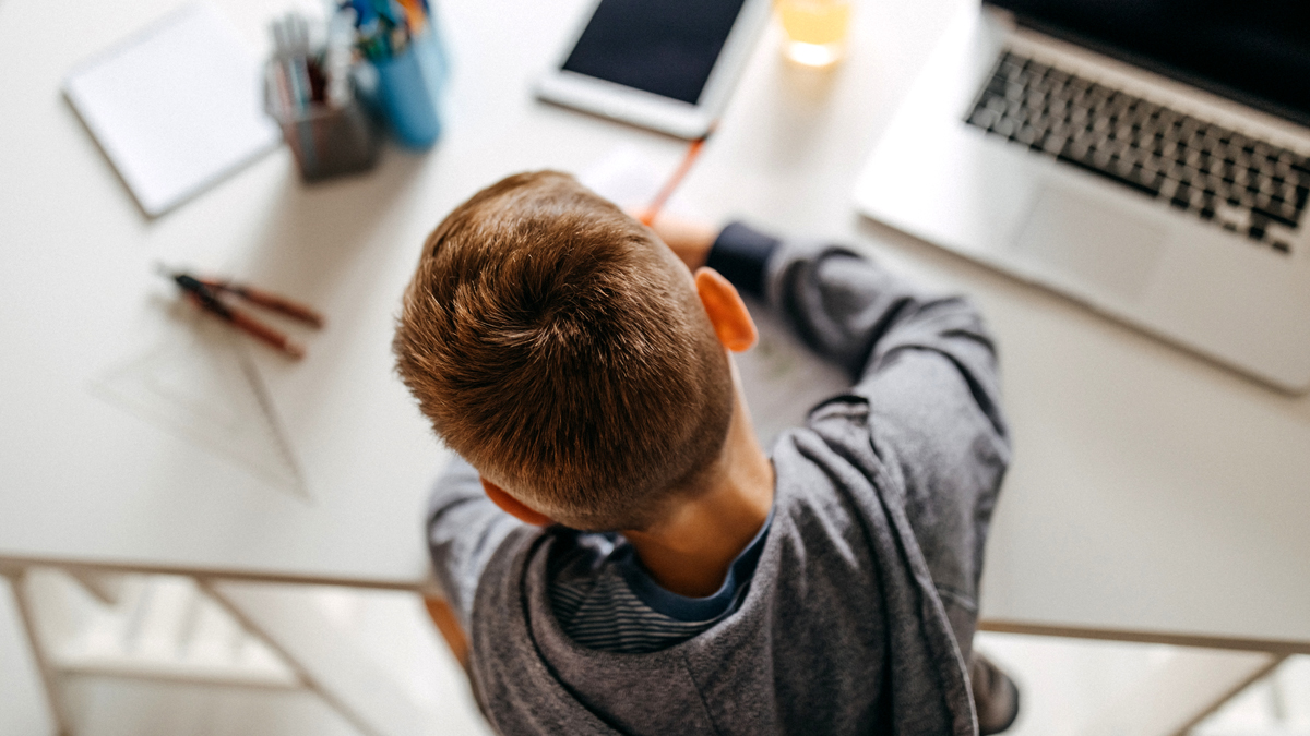 Child doing homework