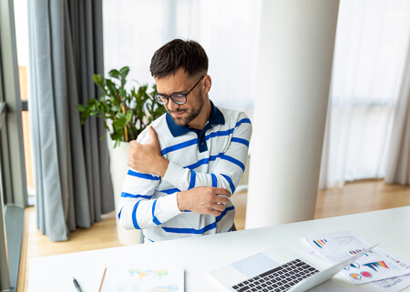 Man with shoulder pain