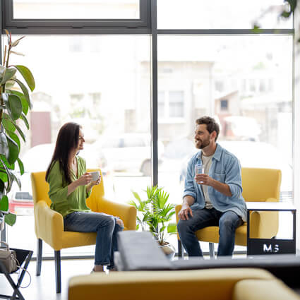 Couple in waiting room