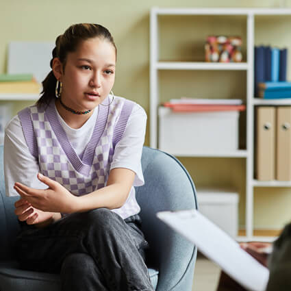 Patient in a chiropractic consultation
