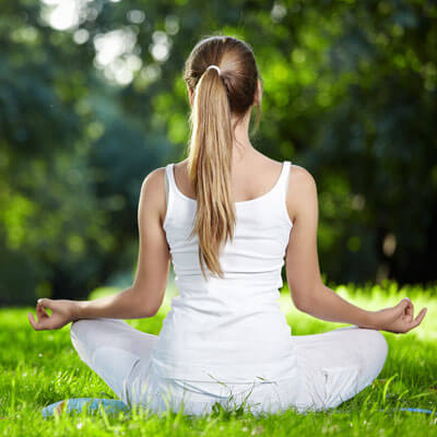 Woman meditating